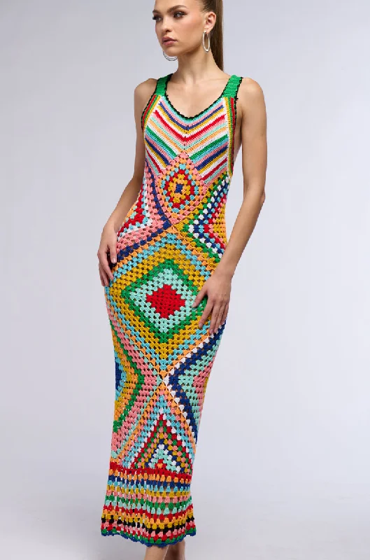 ON VACAY CROCHET MAXI DRESS