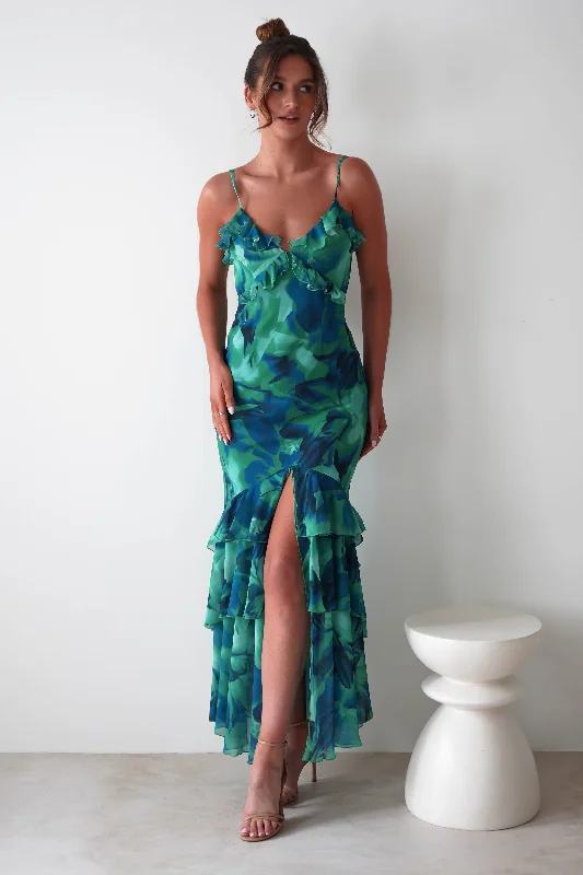 Tahiti Printed Maxi Dress | Mixed Print Budget-friendly maxi dresses