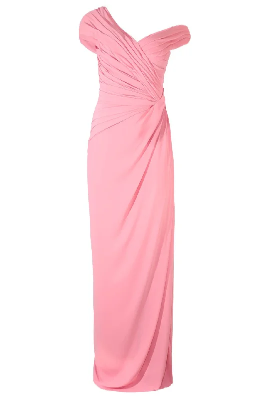 Off The Shoulder Drape Gown - Rose