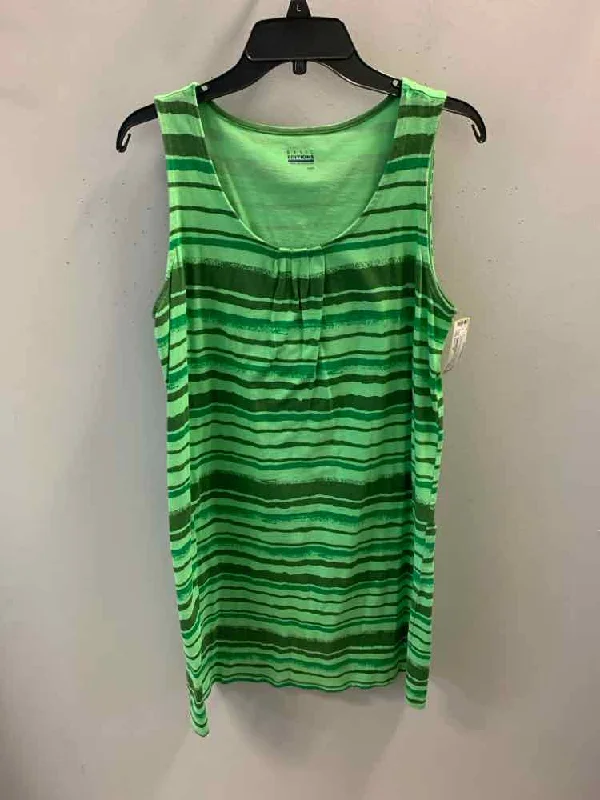 BASIC EDITION Dresses and Skirts Size M Green Stripe Dress