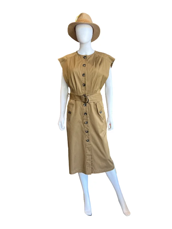 Carolina Herrera Sandstone Belted Shirt Dress /6