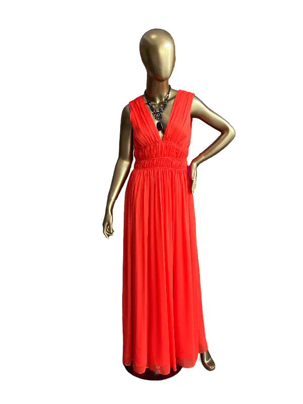 Gianni Bini Rhea Chiffon Orange Dress /4