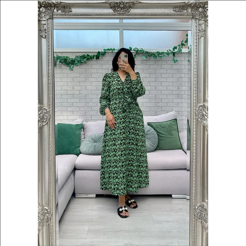 Greenery Print Dress