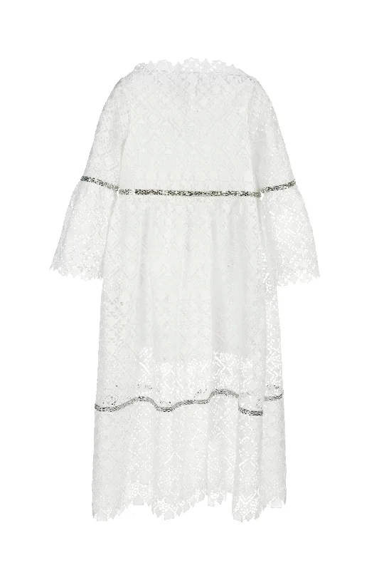 Ivory Lace Dress with Jewels