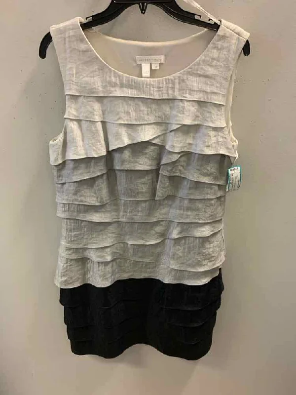 LONDON TIMES Dresses and Skirts Size 14 GRAY/BLK/WHT Dress