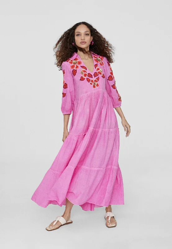 Long embroidered caftan