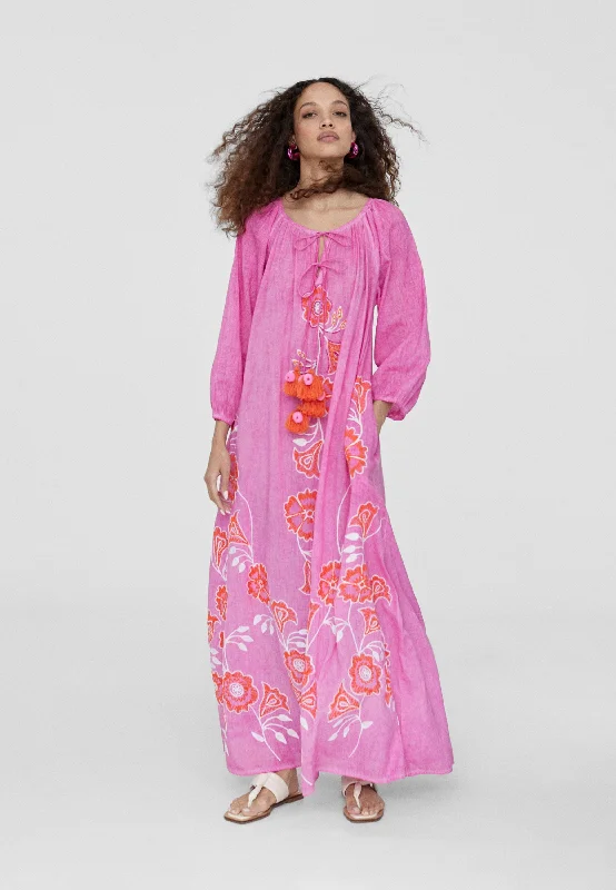 Long embroidered caftan