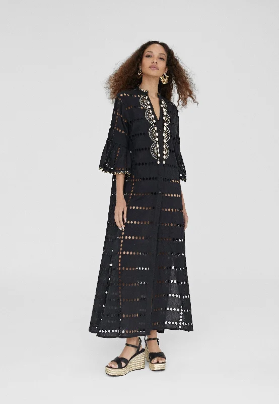 Long embroidered caftan