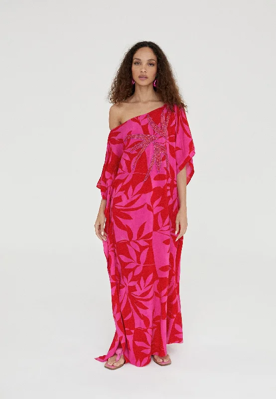 Long printed caftan