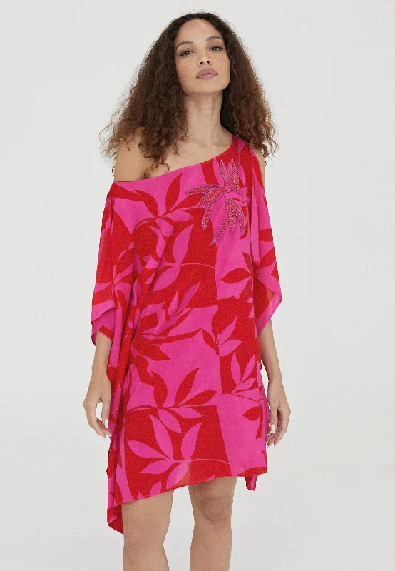 Short printed caftan