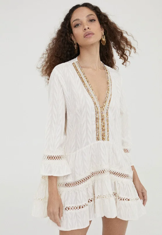 Short ruffled caftan