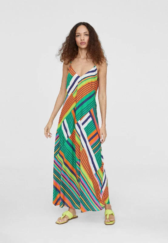 Long multicoloured dress