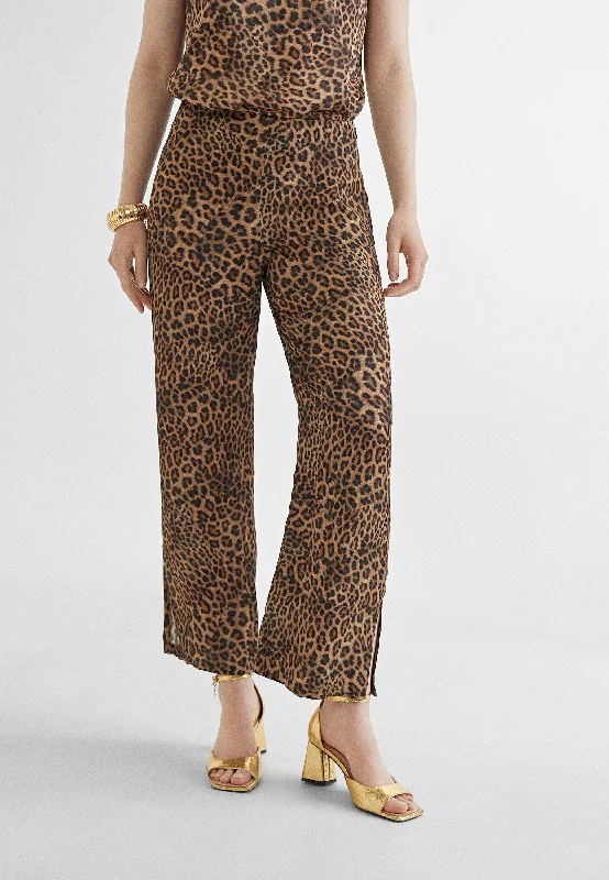 Animal print culottes