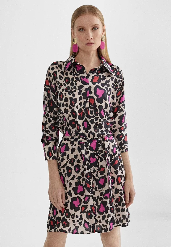 Short animal print dress