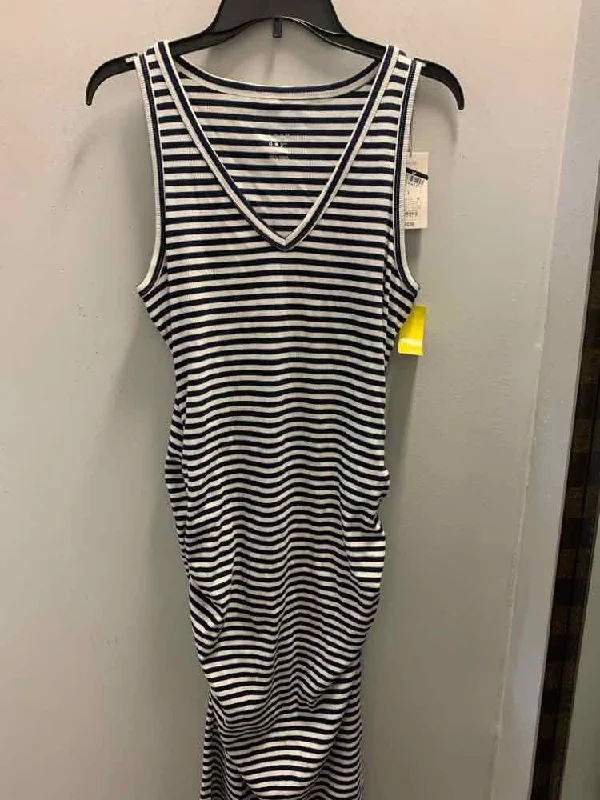 NWT A NEW DAY Dresses and Skirts Size L NAVY/WHT Stripe SLEEVELESS Dress