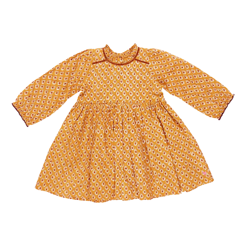 Girls Charlie Dress - Inca Gold Tear Drop