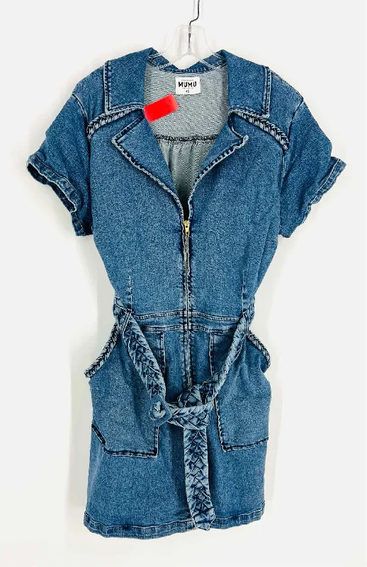 Show Me Your Mumu Size 3X Denim Belted Zipper PLUS Dress-Plus