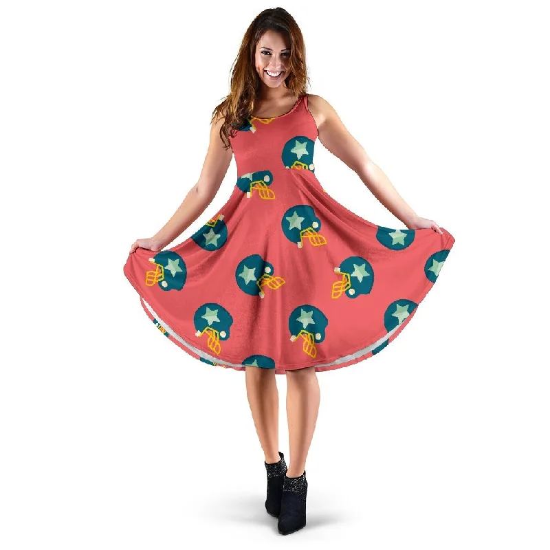 American Football Pattern Print Dress