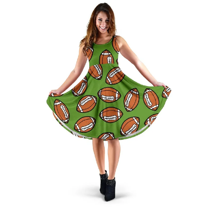 American Football Print Pattern Dress