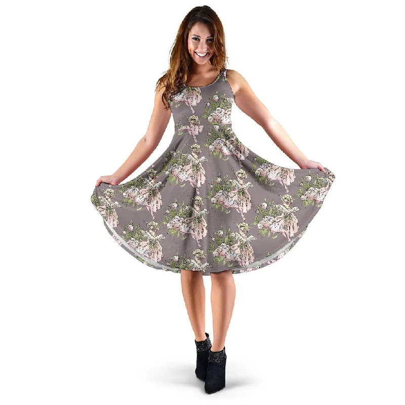 Angel Floral Print Pattern Dress