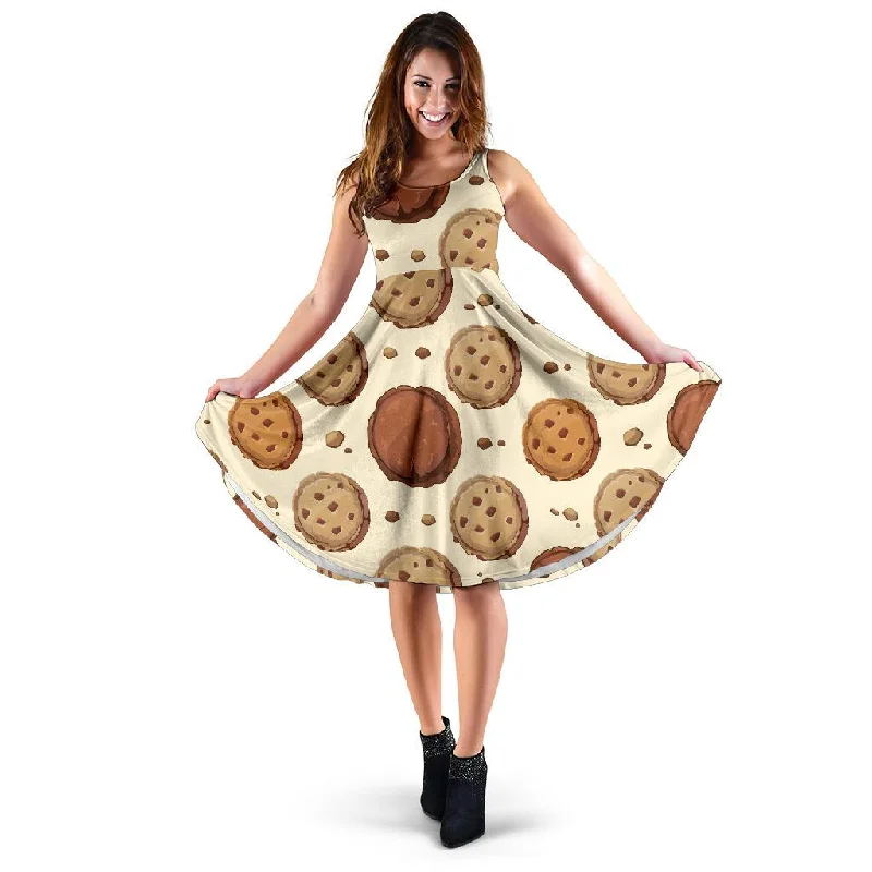 Biscuit Cookie Pattern Print Dress