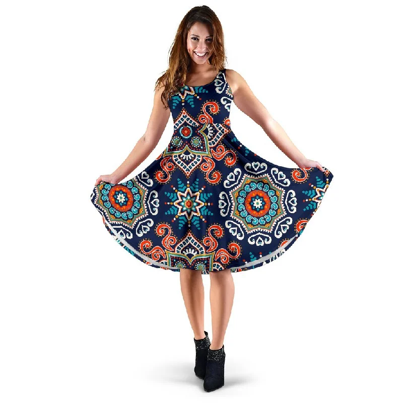 Bohemian Pattern Print Dress