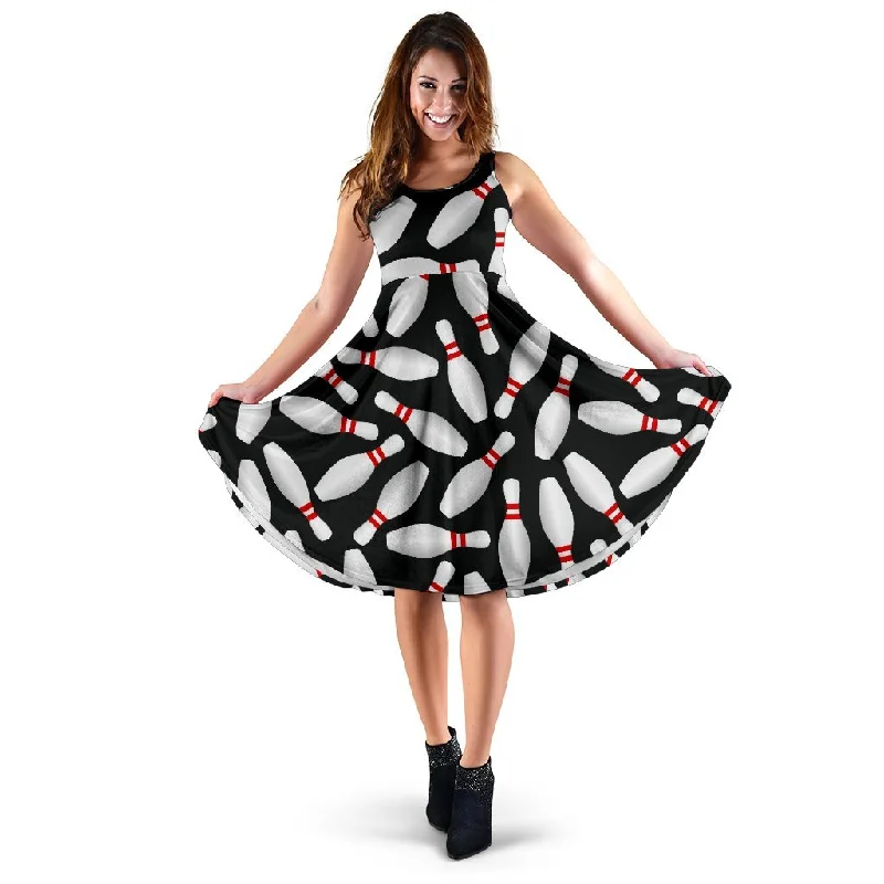 Bowling Print Pattern Dress