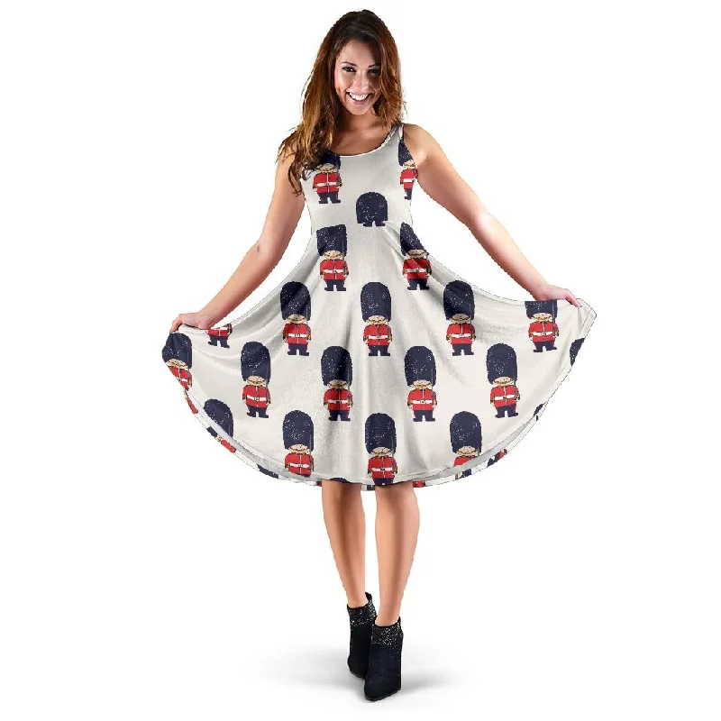 British Army Pattern Print Dress