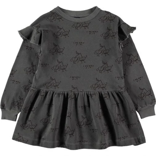 BONMOT CHERRY FLEECE DRESS