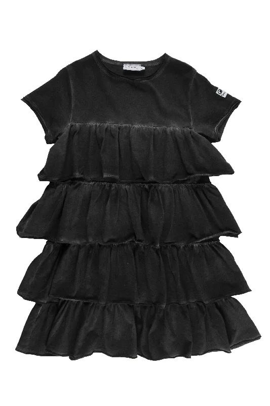 LOUD APPAREL PURE DYE RUFFLE DRESS