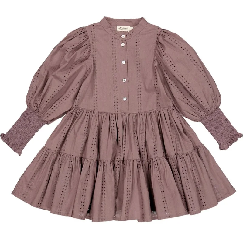 MARMAR PLUM EYELET DELA LINING DRESS