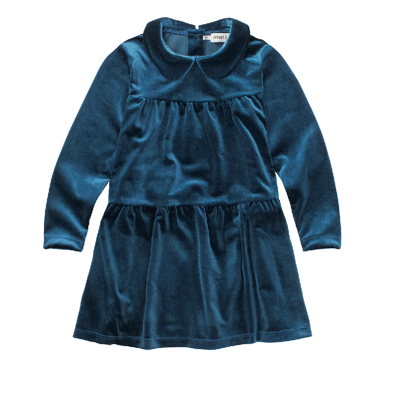 SPROET & SPROUT BLUE VELVET DRESS