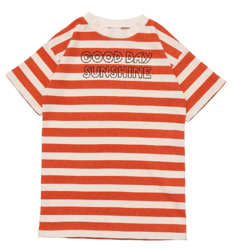 WYNKEN WAFFLE STRIPE TEE DRESS